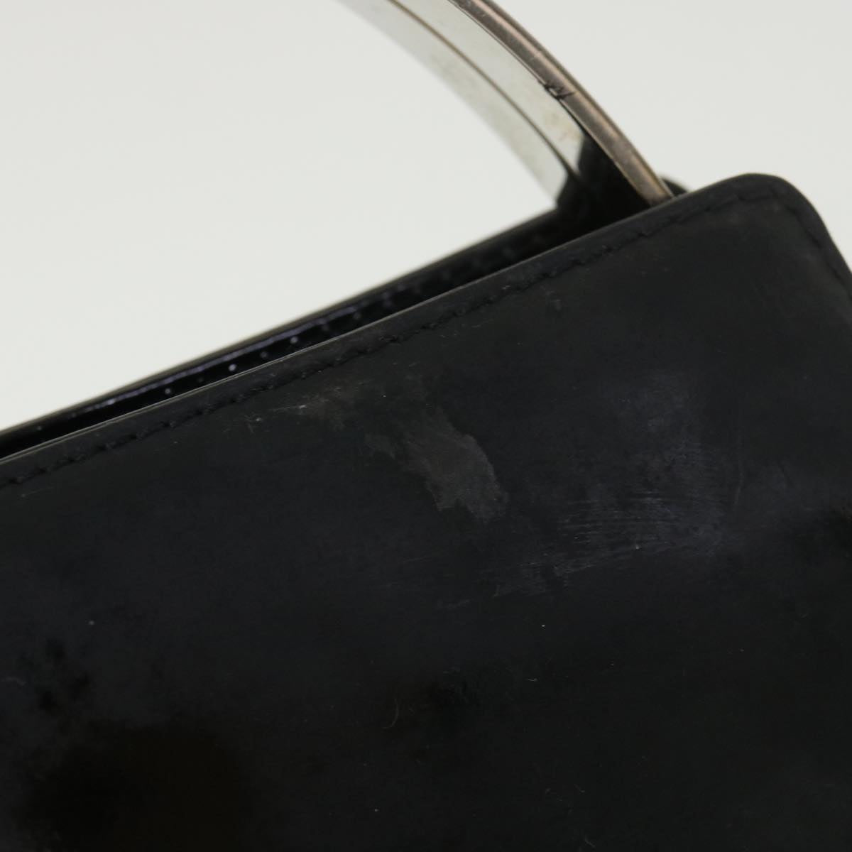 Top Quality Chanel Hand Bag Enamel Black CC Auth 39199