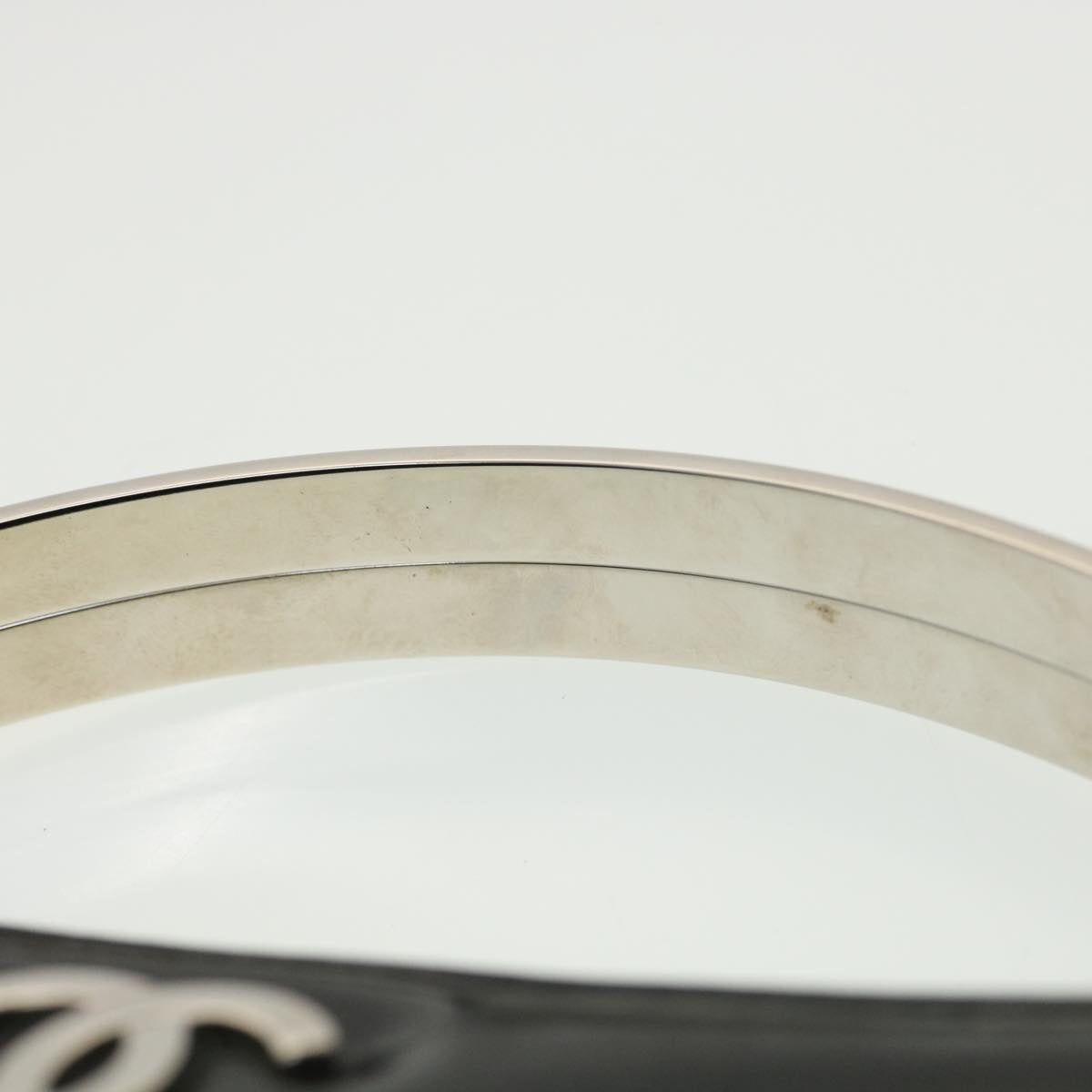 Top Quality Chanel Hand Bag Enamel Black CC Auth 39199