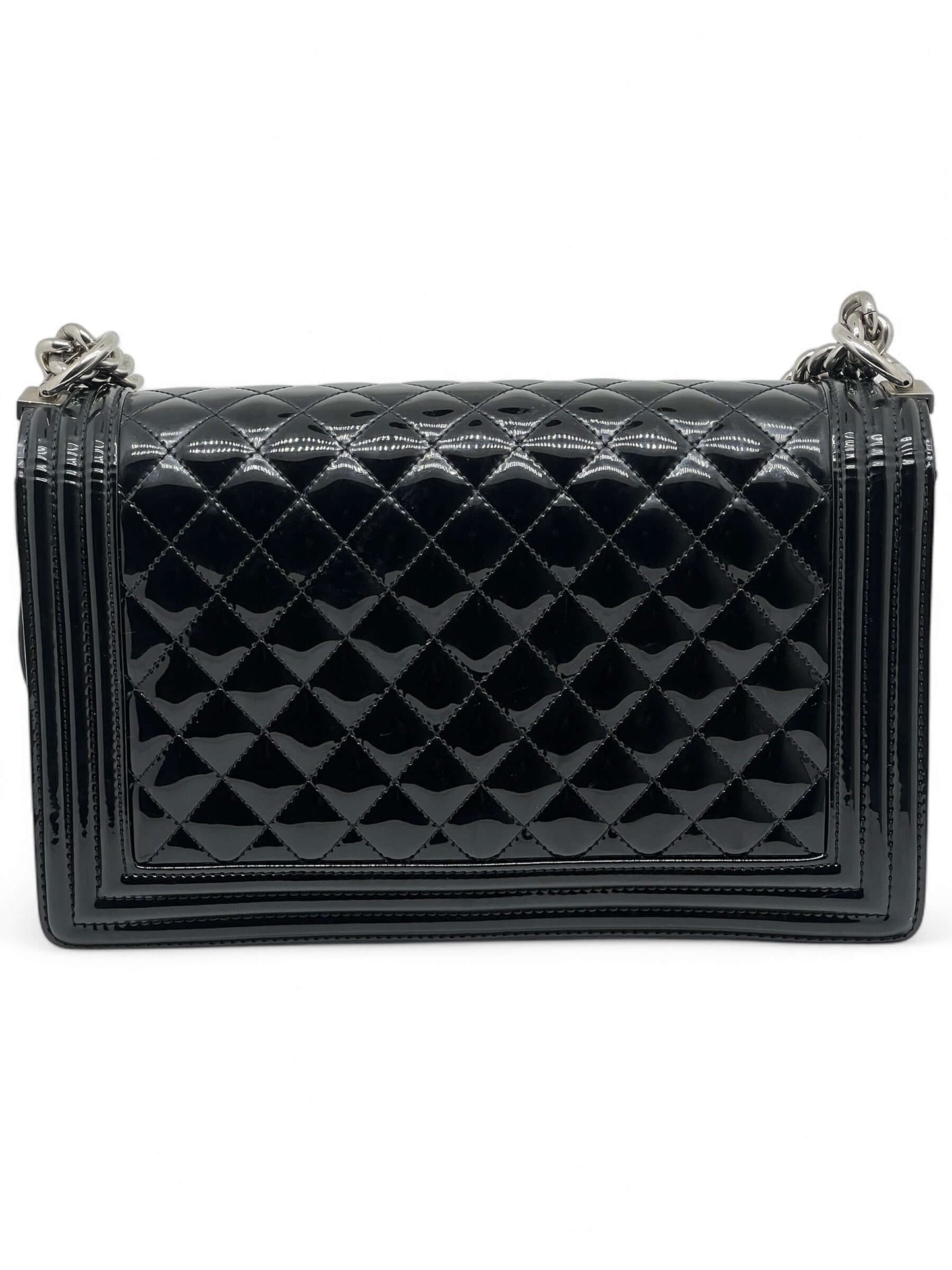 Chanel - Sac Boy Large en cuir verni