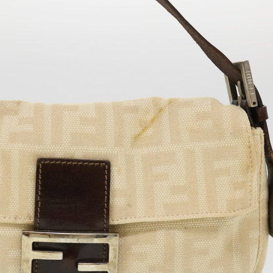 FENDI Zucca Canvas Mamma Baguette Shoulder Bag Beige 3