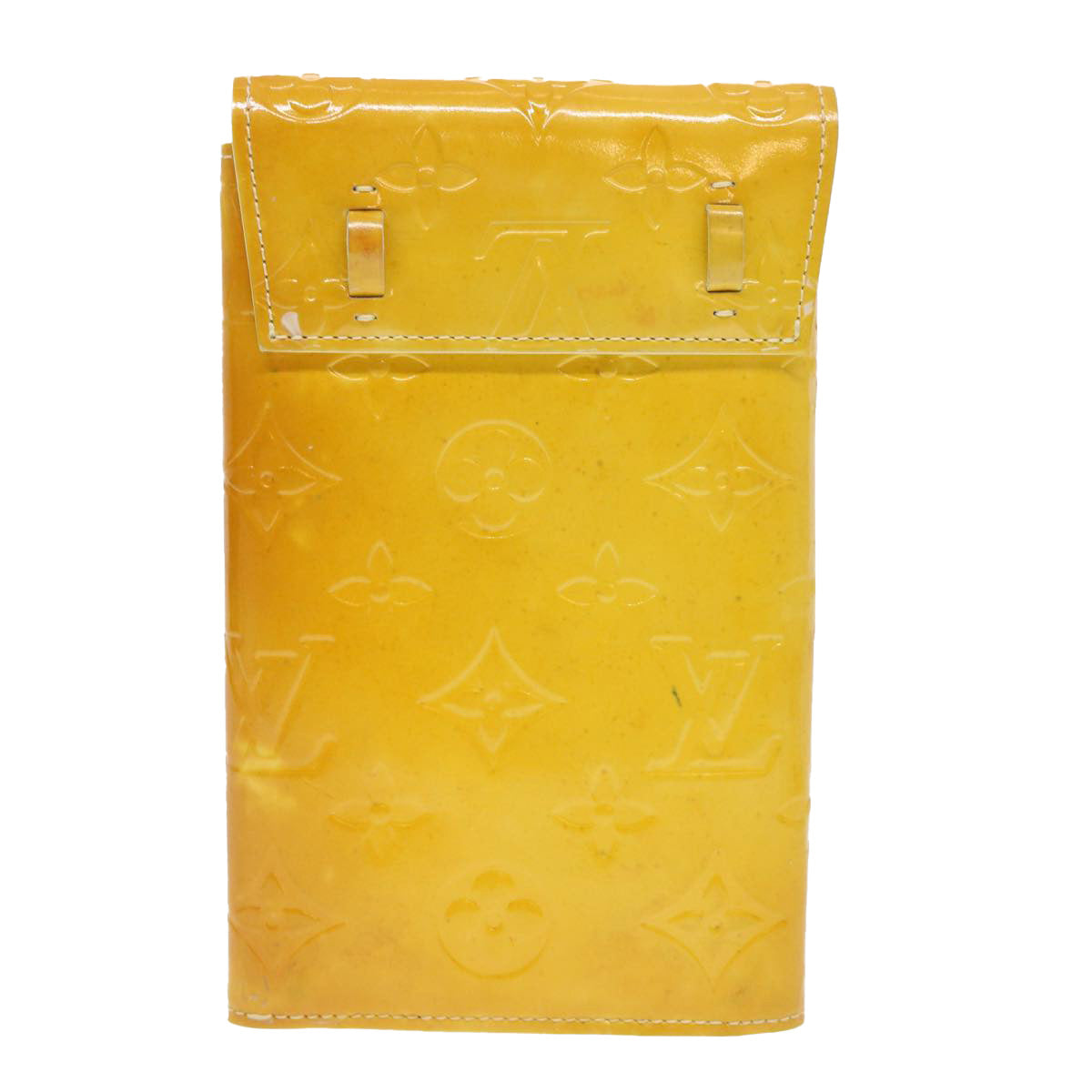 LOUIS VUITTON Monogram Vernis Walker Wallet Beige M91074 LV Auth 39308