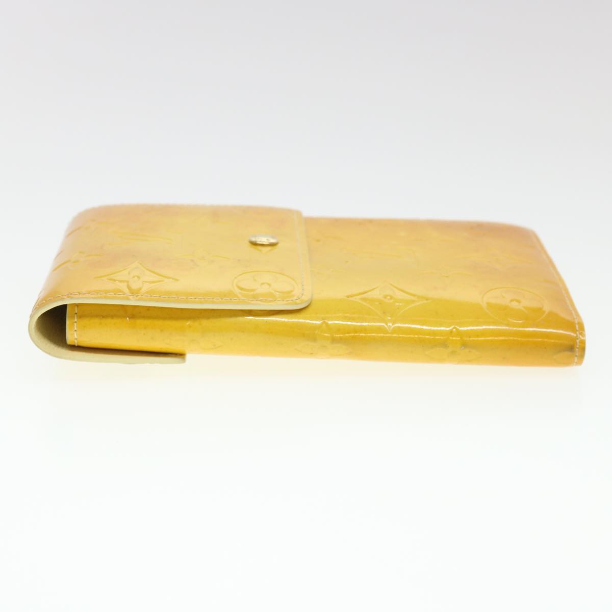 LOUIS VUITTON Monogram Vernis Walker Wallet Beige M91074 LV Auth 39308