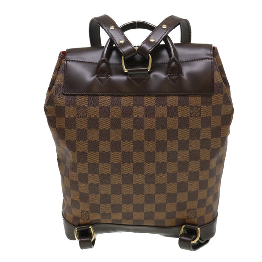 LOUIS VUITTON Damier Ebene Soho Backpack N51132 LV Auth 39322
