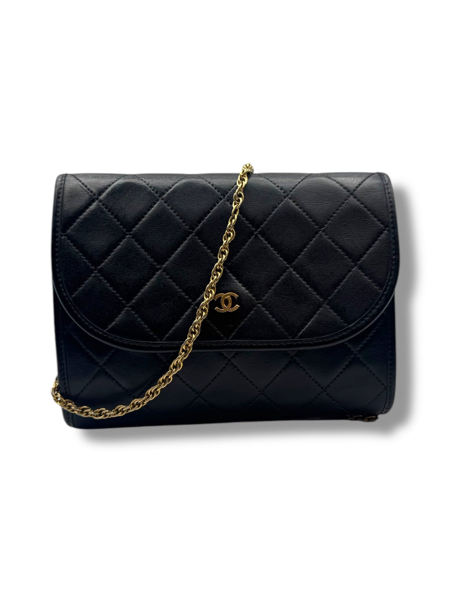 Chanel - Sac en cuir noir CC