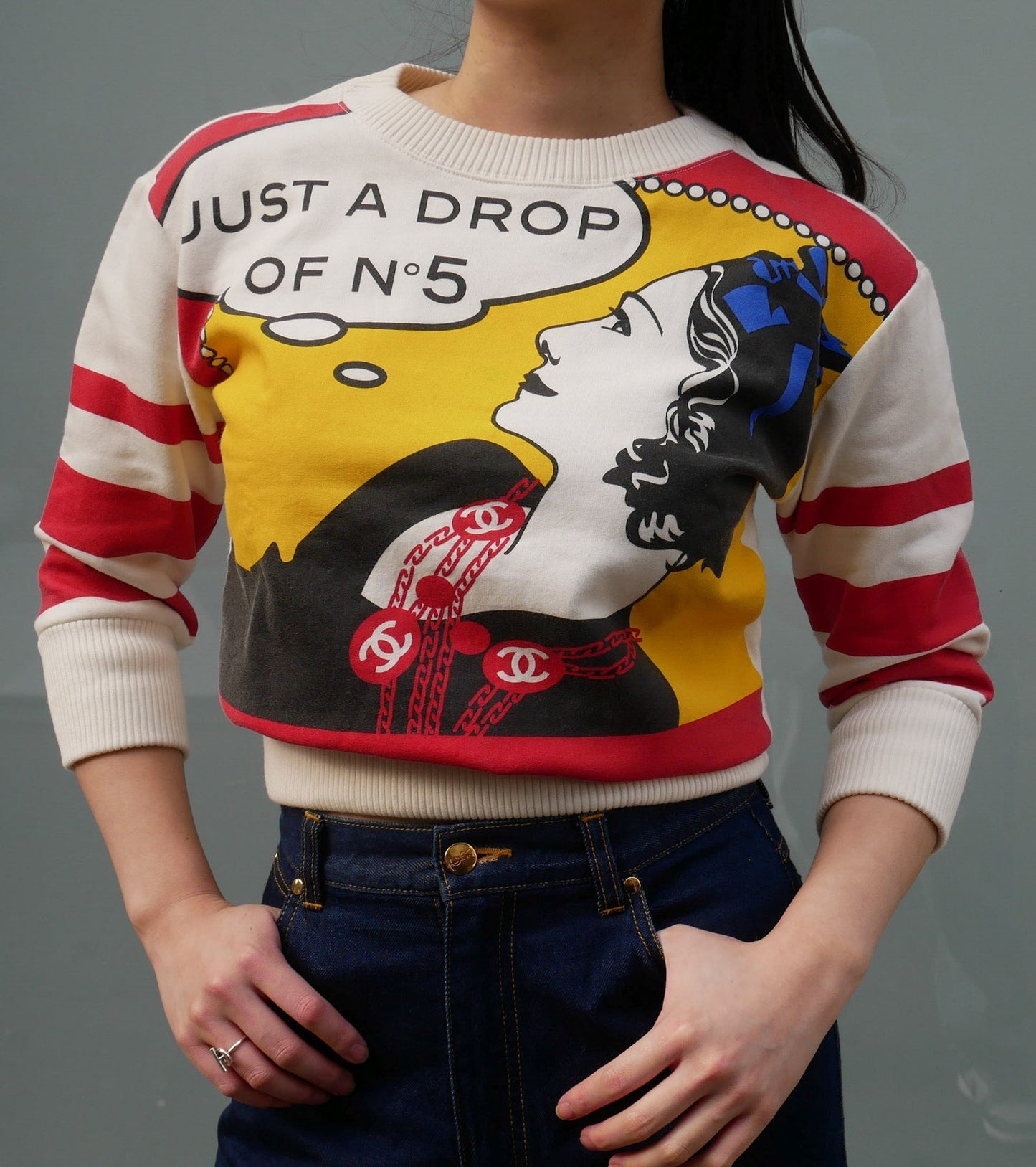 Chanel 2001 Mademoiselle print sweatshirt #36