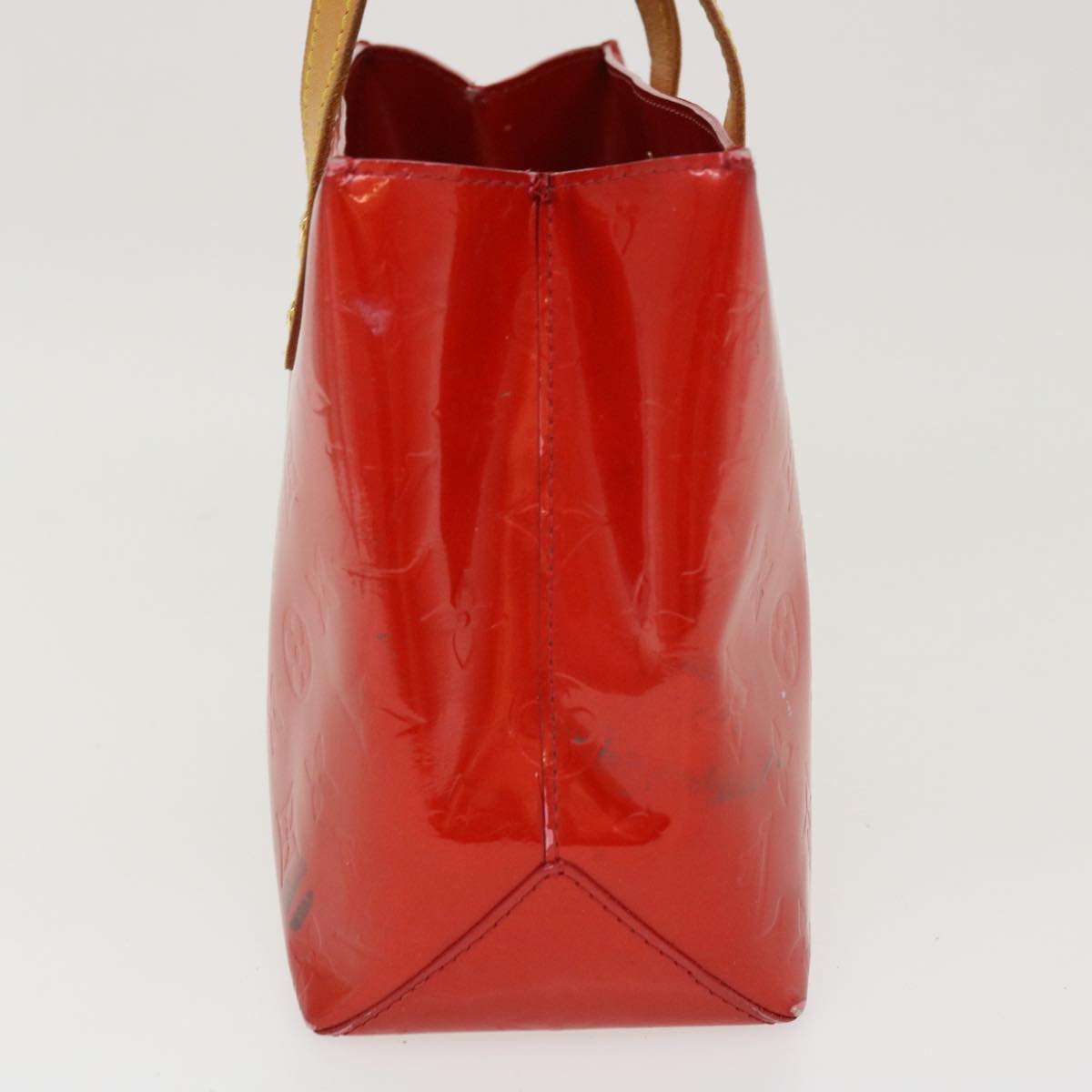 LOUIS VUITTON Monogram Vernis Reade PM Hand Bag Red M91336 LV Auth 39574