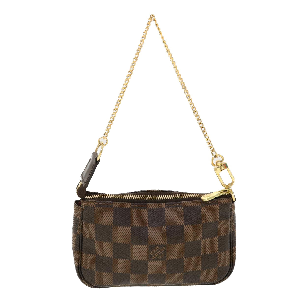 LOUIS VUITTON Damier Ebene T&B Mini Pochette Accessoires Pouch N58011 Auth 39918