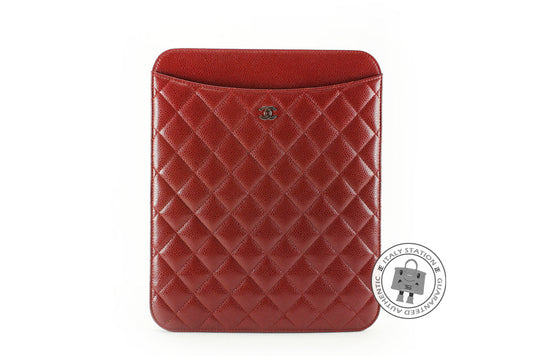 Chanel A65059 Classic CC Ipad Burgundy Caviar Ipad OR Iphone Case Shw