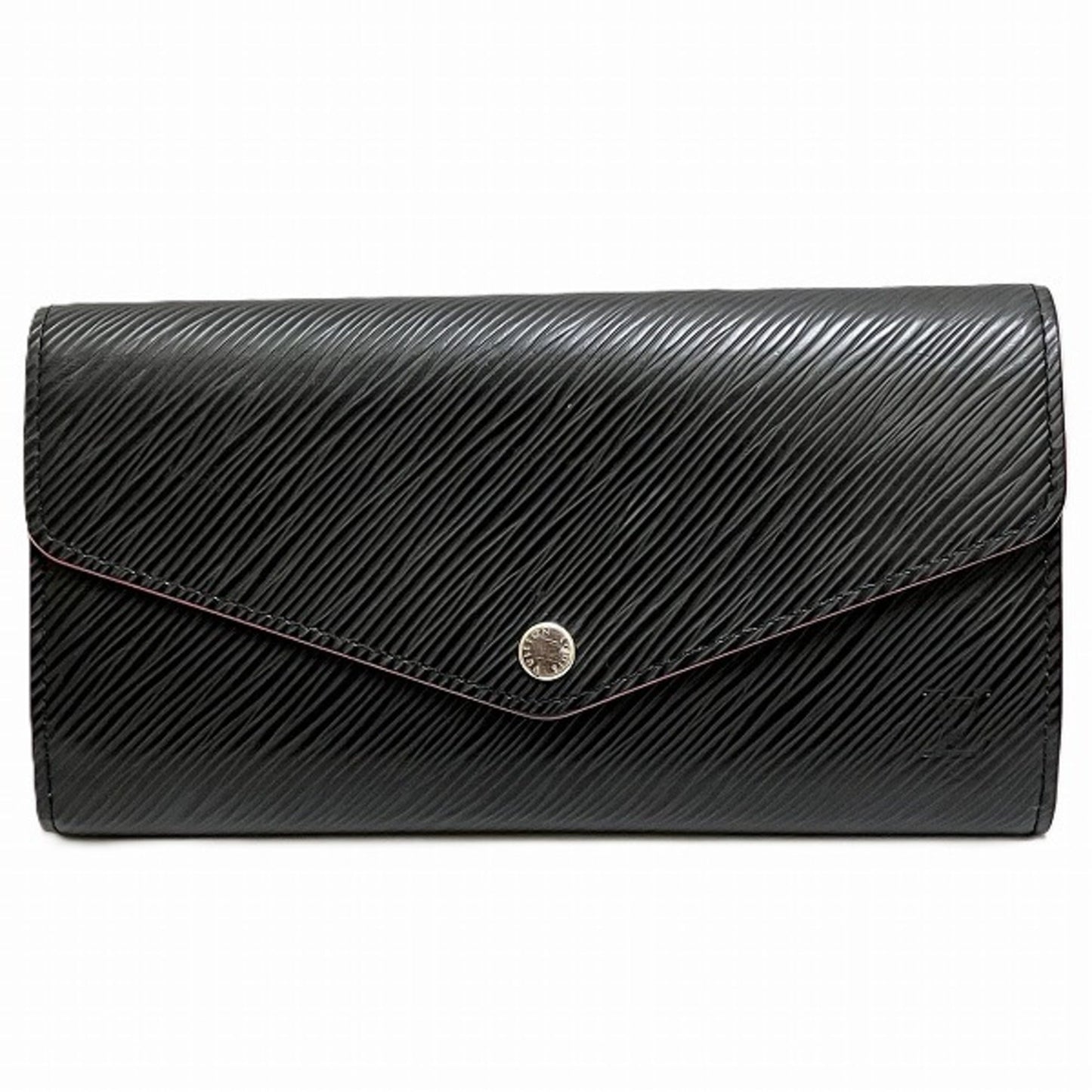 Louis Vuitton Epi Noir pink Long Wallet (Bi-Fold)