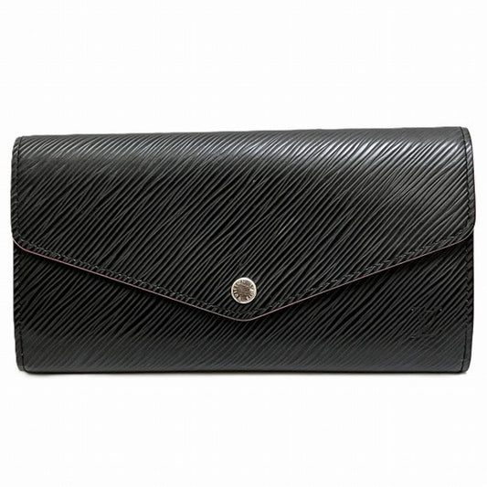 Louis Vuitton Epi Noir pink Long Wallet (Bi-Fold)