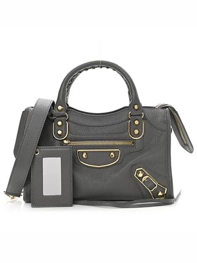 Luxury Balenciaga  Metallic Edge Mini City Tote Bag Grey