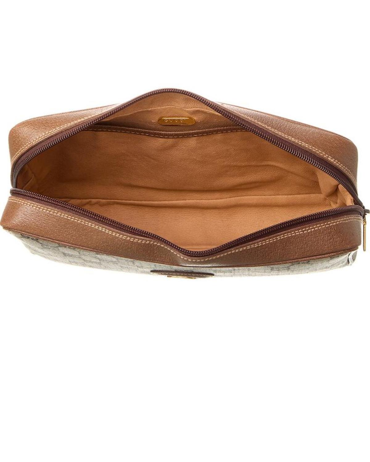 Gucci Brown GG Supreme Canvas Plus Pouch ( )