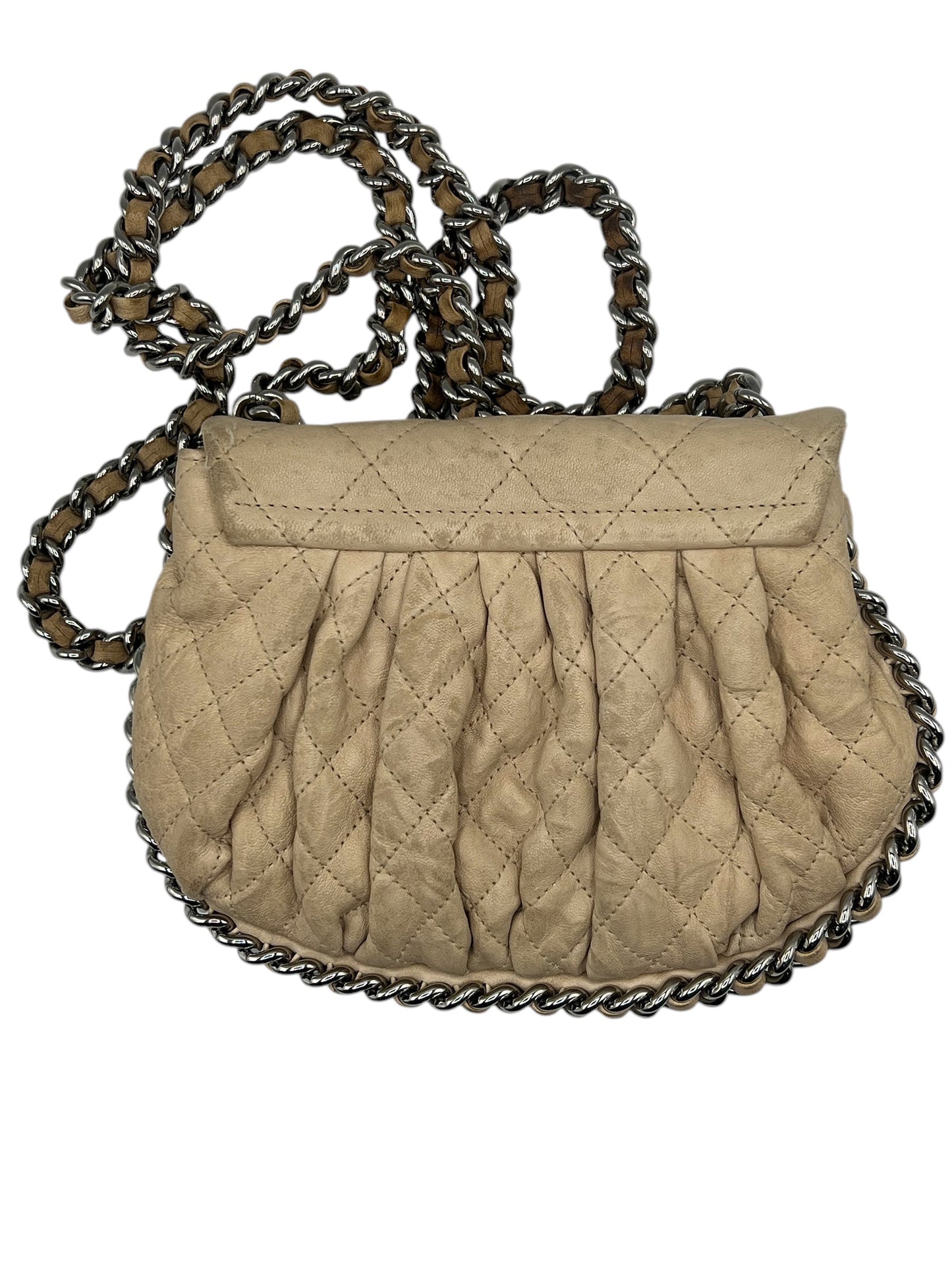 Chanel - sac chain around cuir beige