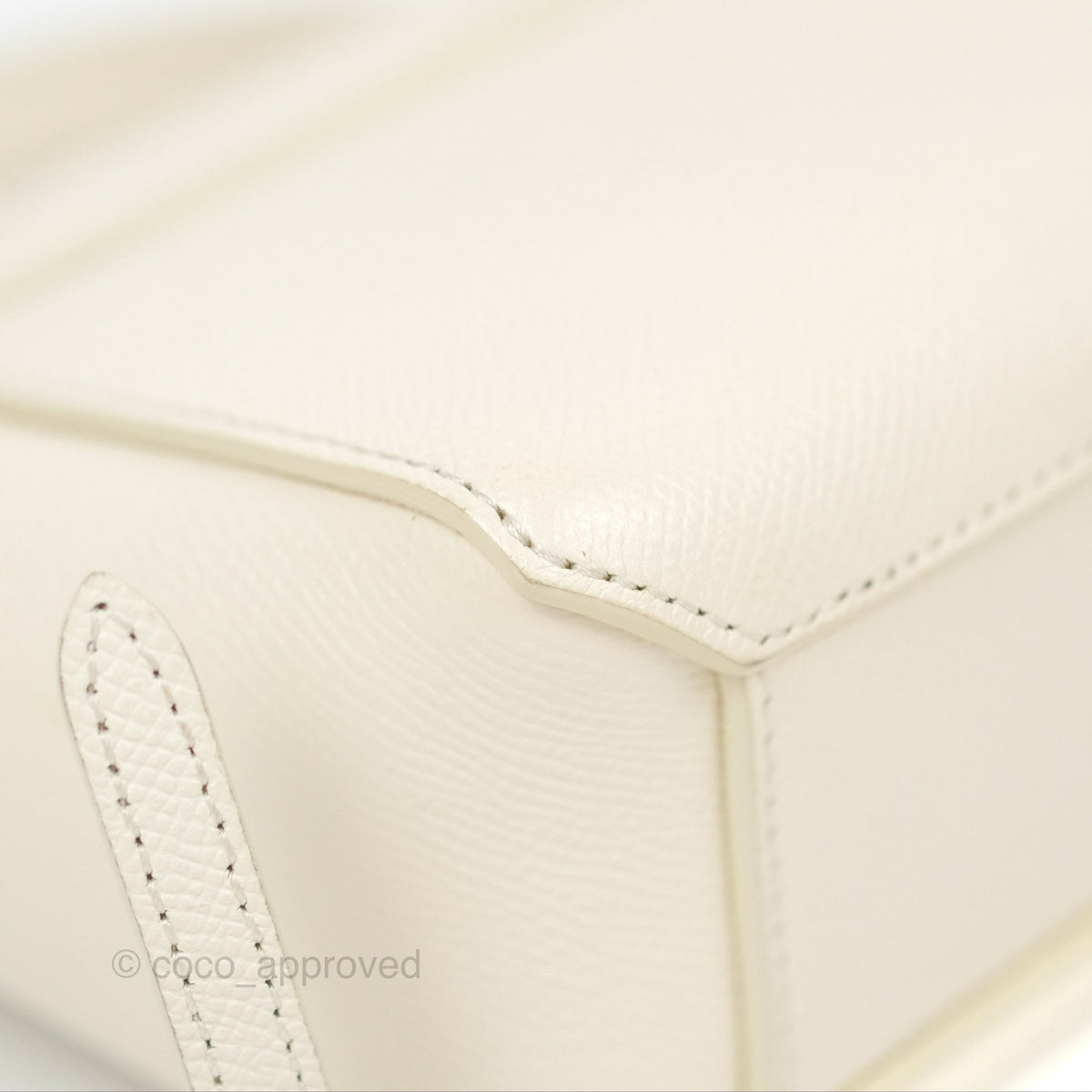 Celine Pico Belt Bag White Grained Calfskin Gold Hardware