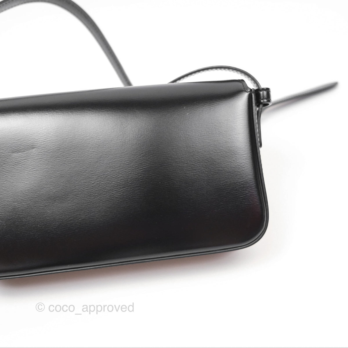 Celine Triomphe Shoulder Bag Black Calfskin