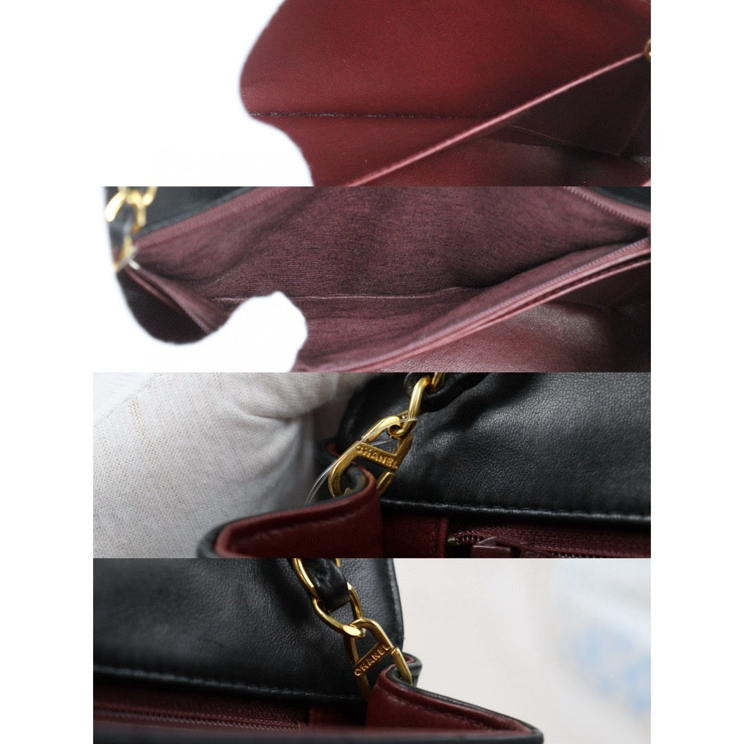 Good ( Rank AB)｜ CHANEL Matrasse Diana 25 Lamb Skin  Chain Bag Made in 1991-1994 Year｜P25031406