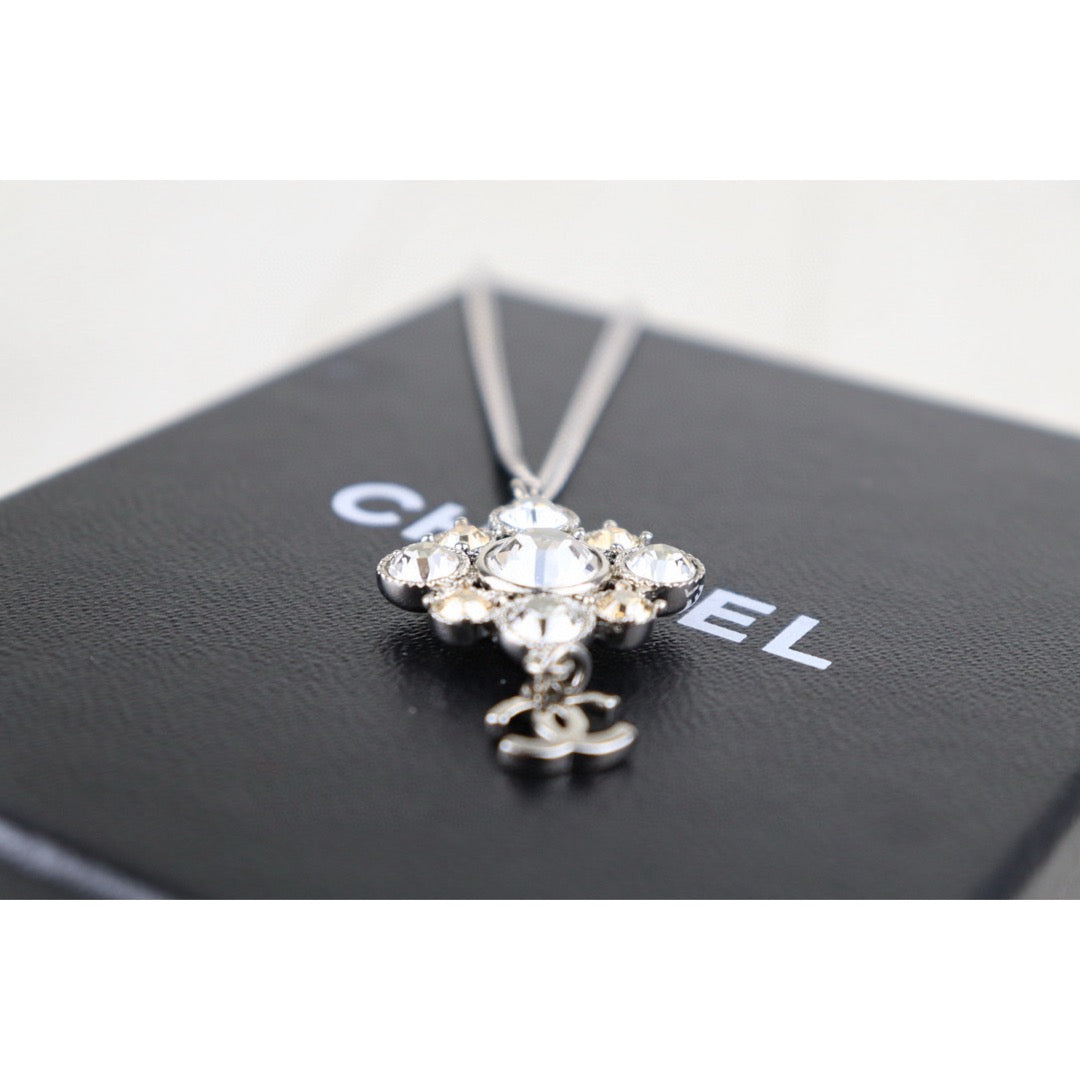 Very Good ( Rank A) ｜CHANEL COCO Mark Colorblock Rhinestone Chocker Necklace｜H25011109