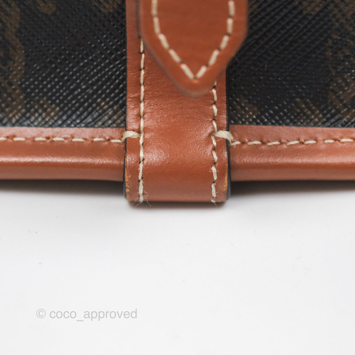 Celine Medium Folco Bag Triomphe Canvas Tan