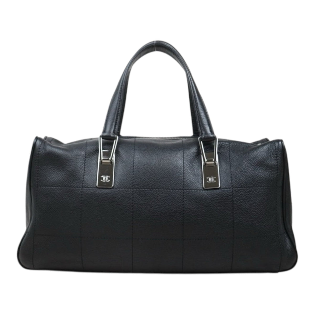Very Good ( Rank A)｜ CHANEL Calfskin Choco Bar Handbag Black Made in 2003-2004 Year｜P25062706