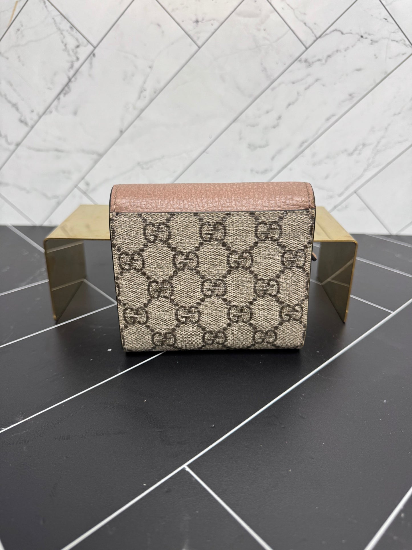 Gucci Beige Marmont Compact Wallet