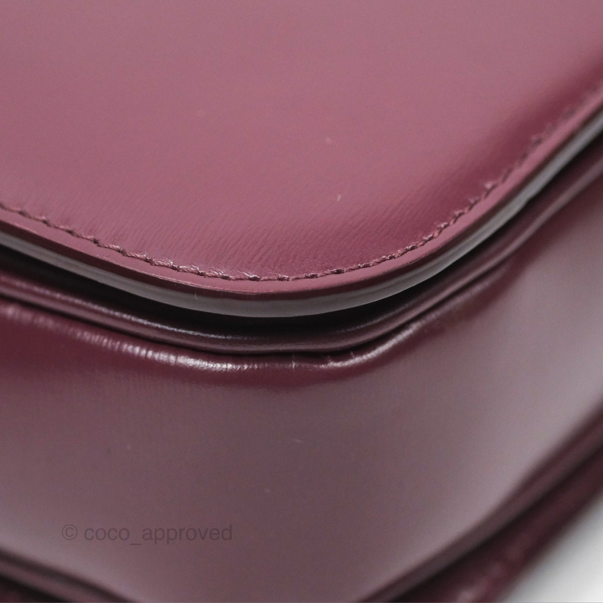 Celine Medium Triomphe Acai Burgundy Shiny Calfskin