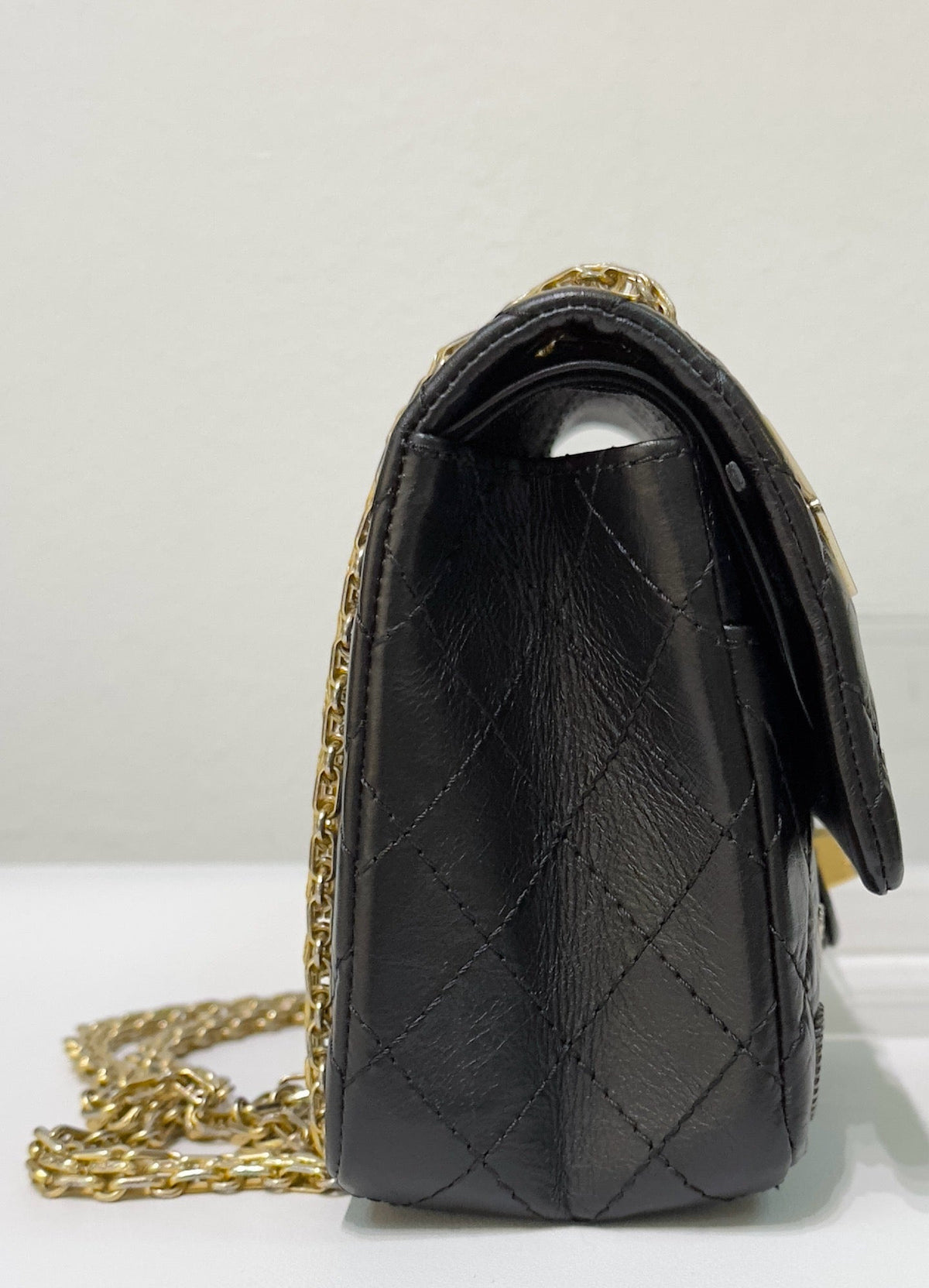 Chanel Small 2.55 Reissue Aged Calfskin Lucky Charms 225 Flap Black GHW