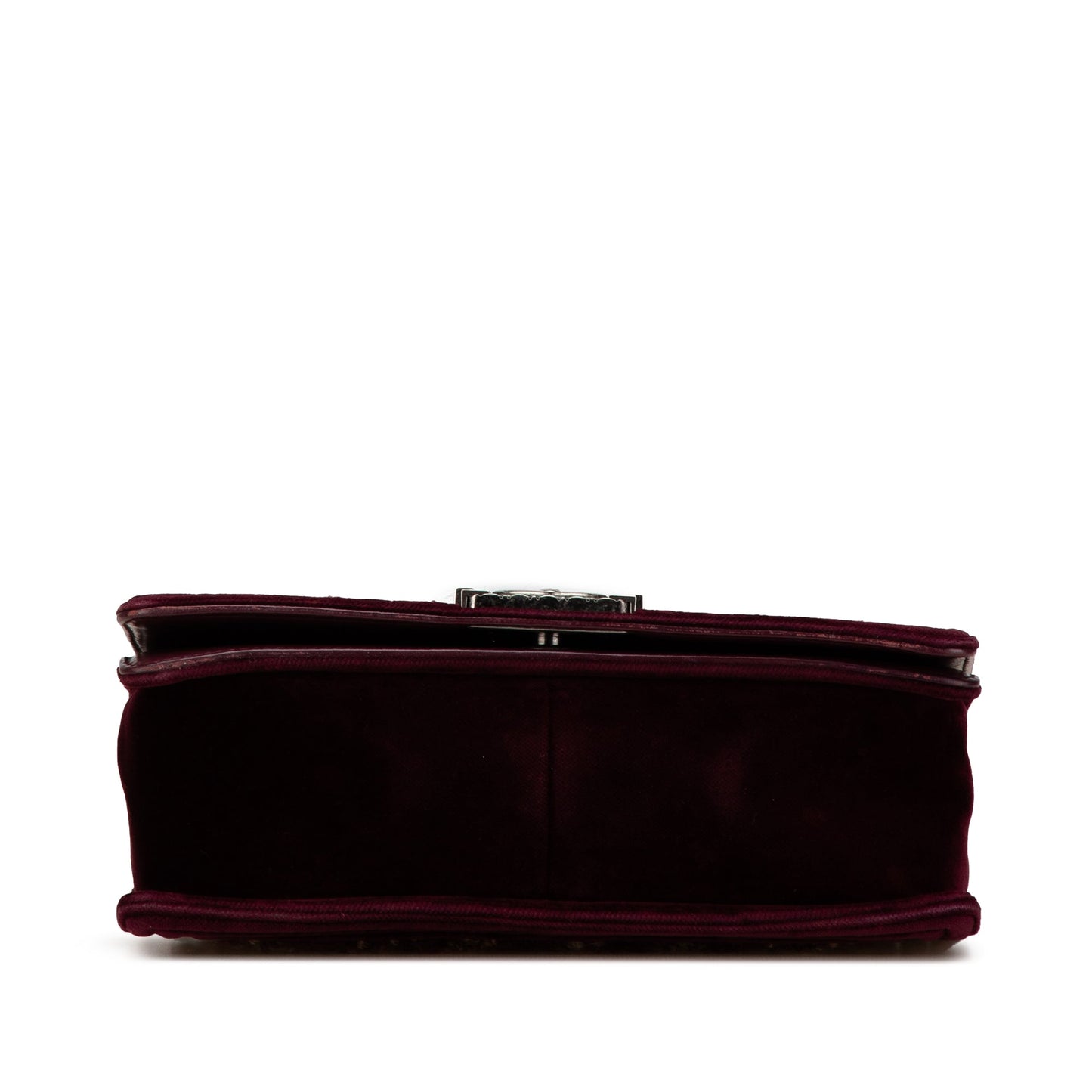 Red Chanel Medium Velvet and Tweed Boy Flap Shoulder Bag