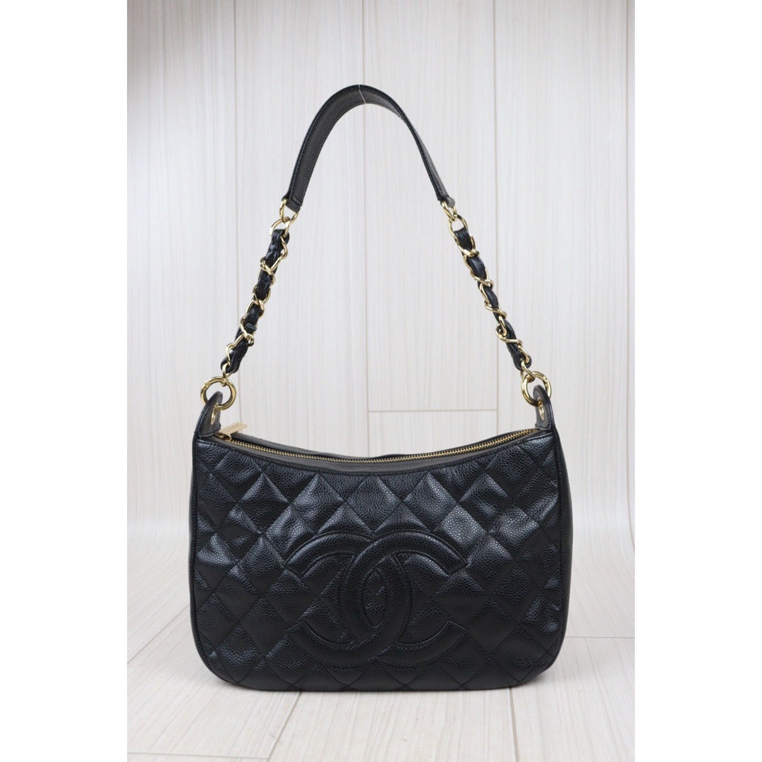Rank AB ｜ CHANEL Half Moon Shoulder Bag Black Made In 2002-2003Year  ｜VT24071806