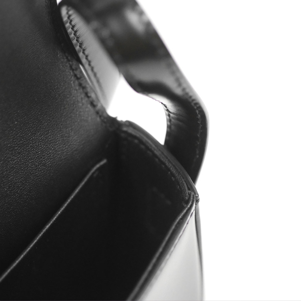 Celine Triomphe Shoulder Bag Black Calfskin