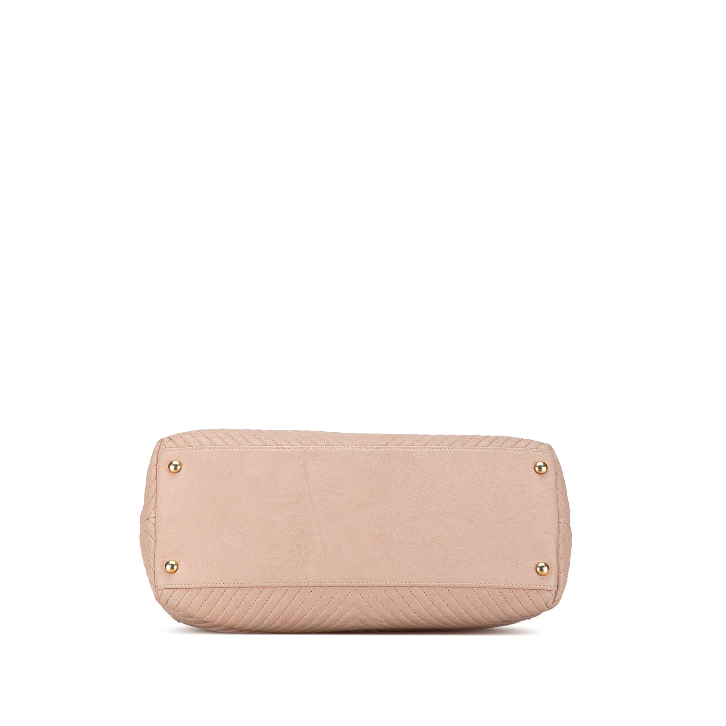 Pink Chanel Large Chevron Calfskin Surpique Tote