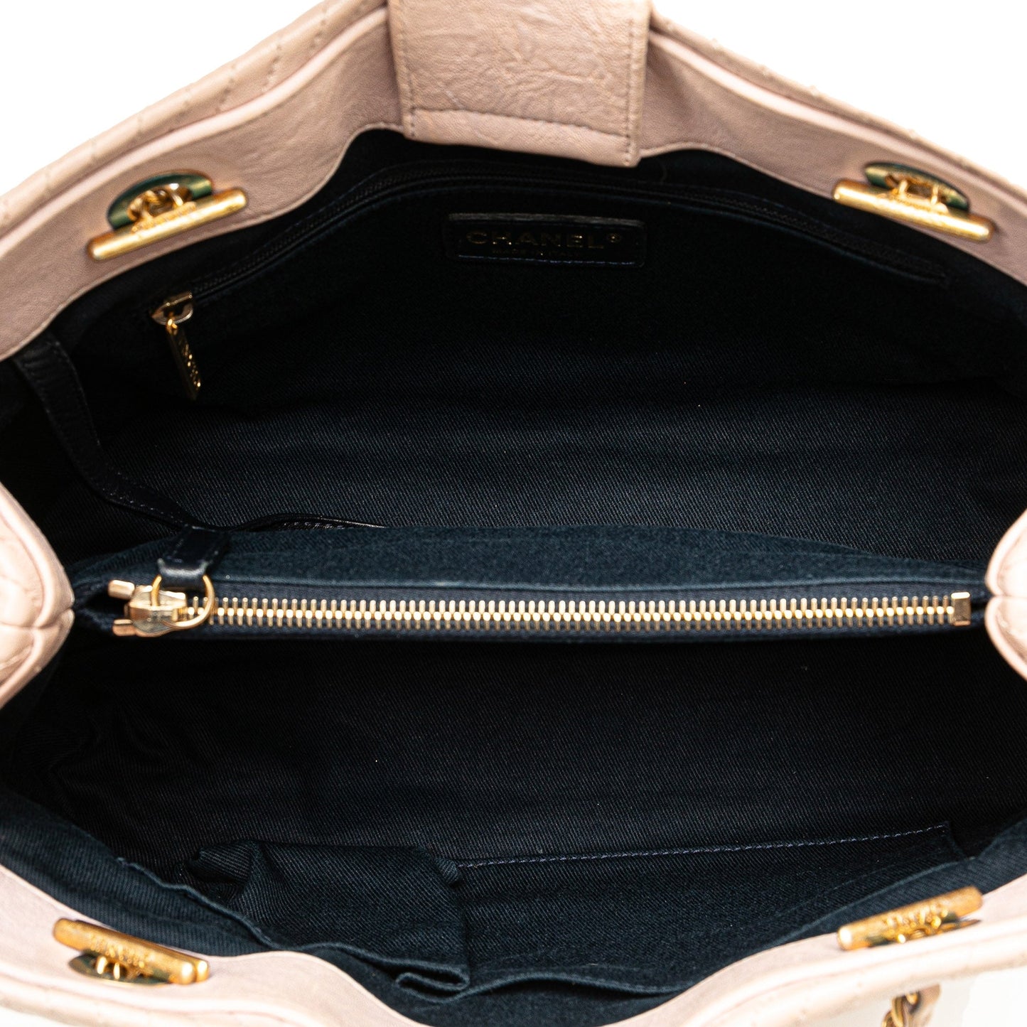 Pink Chanel Large Chevron Calfskin Surpique Tote