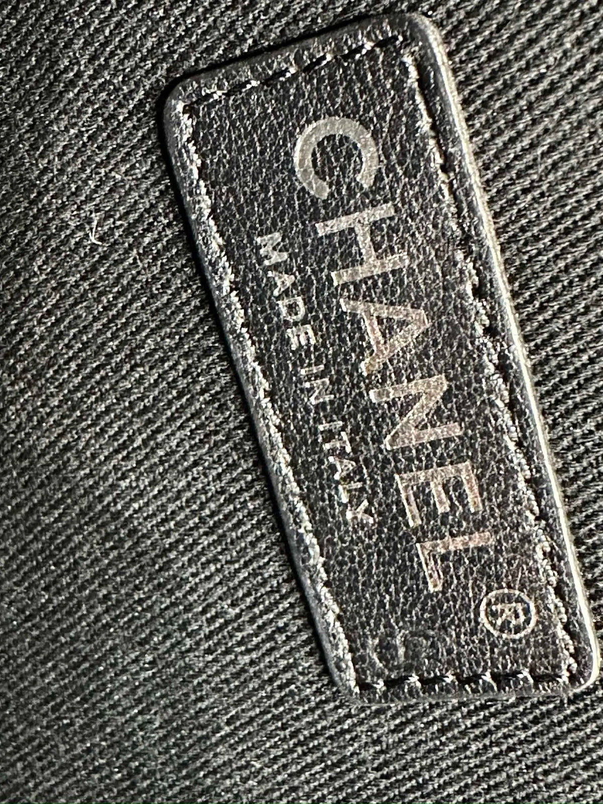 Chanel Medium Off White/Black Quilted Leather Drawing Portfolio Bag