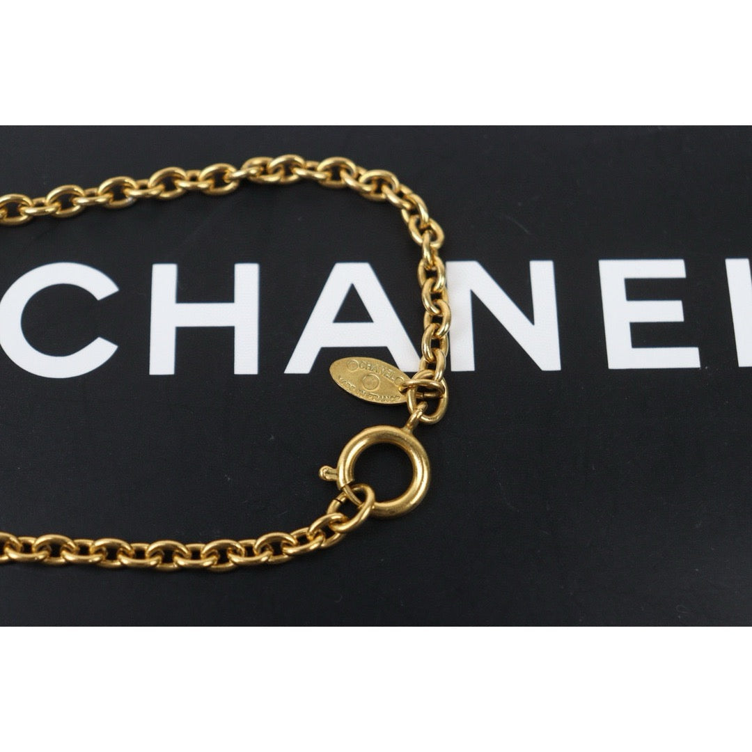 Very Good ( Rank A) ｜ CHANEL Coco Mark 24K Gold Plated Necklace｜W24120914