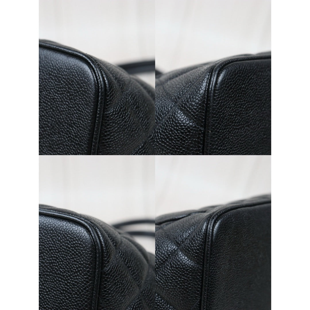 Rank AB｜ CHANEL Caviar Skin Leather Calf Leather Tote Bag Black Made In 1997～1999Year｜V24071109