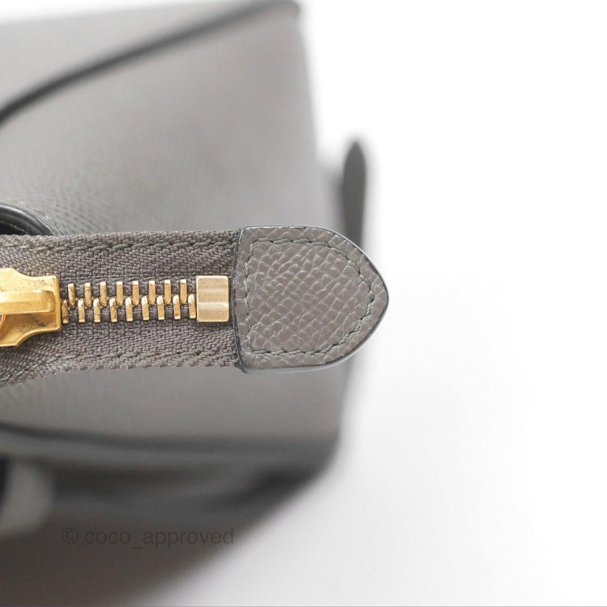 Celine Pico Belt Bag Grey Grained Calfskin Gold Hardware