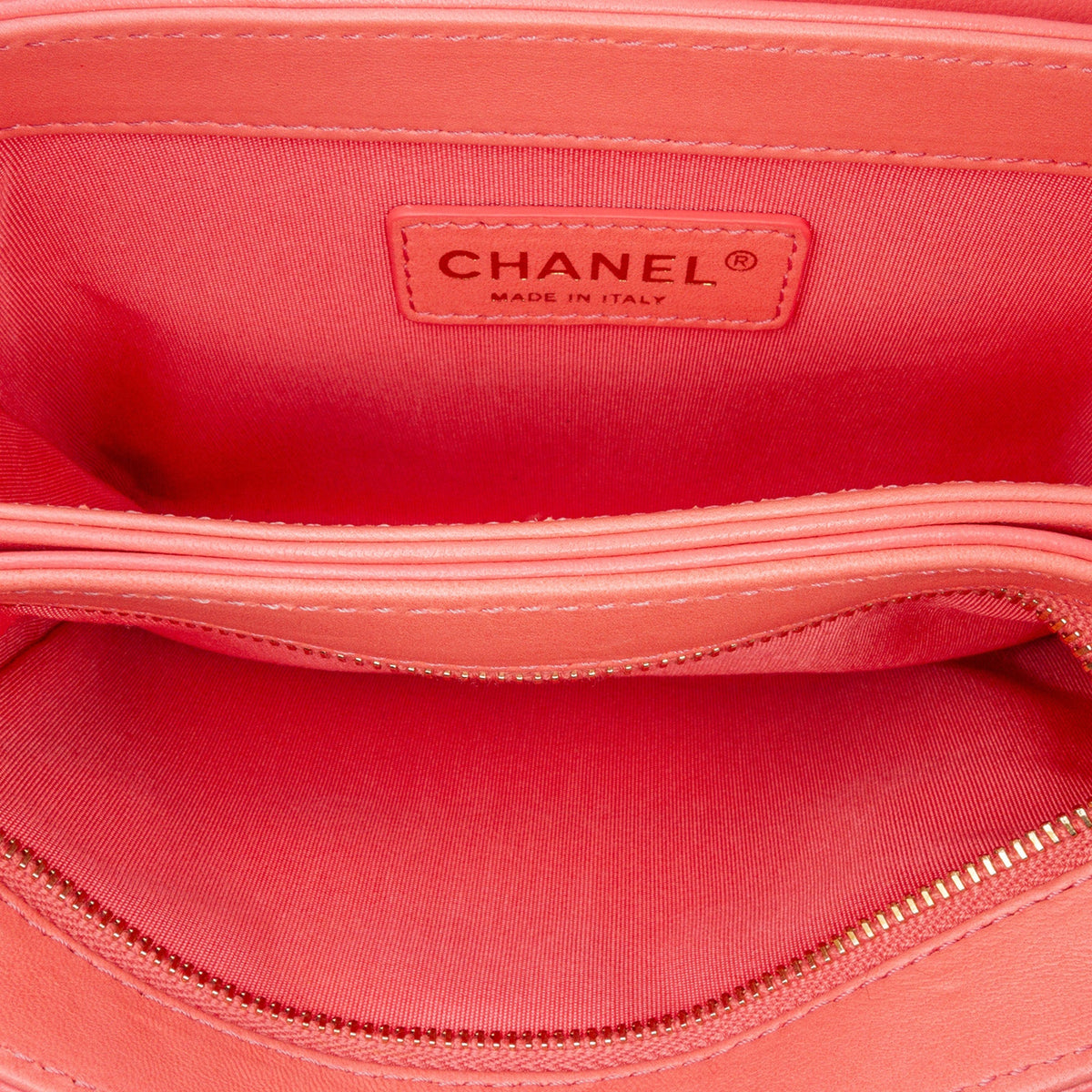 Pink Chanel CC Quilted Lambskin Handle Tied Flap Satchel