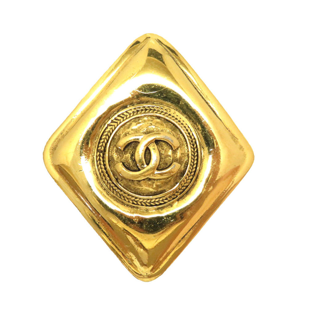 CHANEL Brooch metal gold COCO Mark vintage