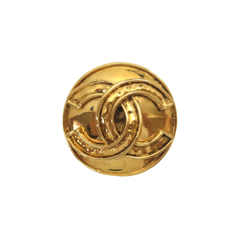 CHANEL Brooch metal gold COCO Mark vintage