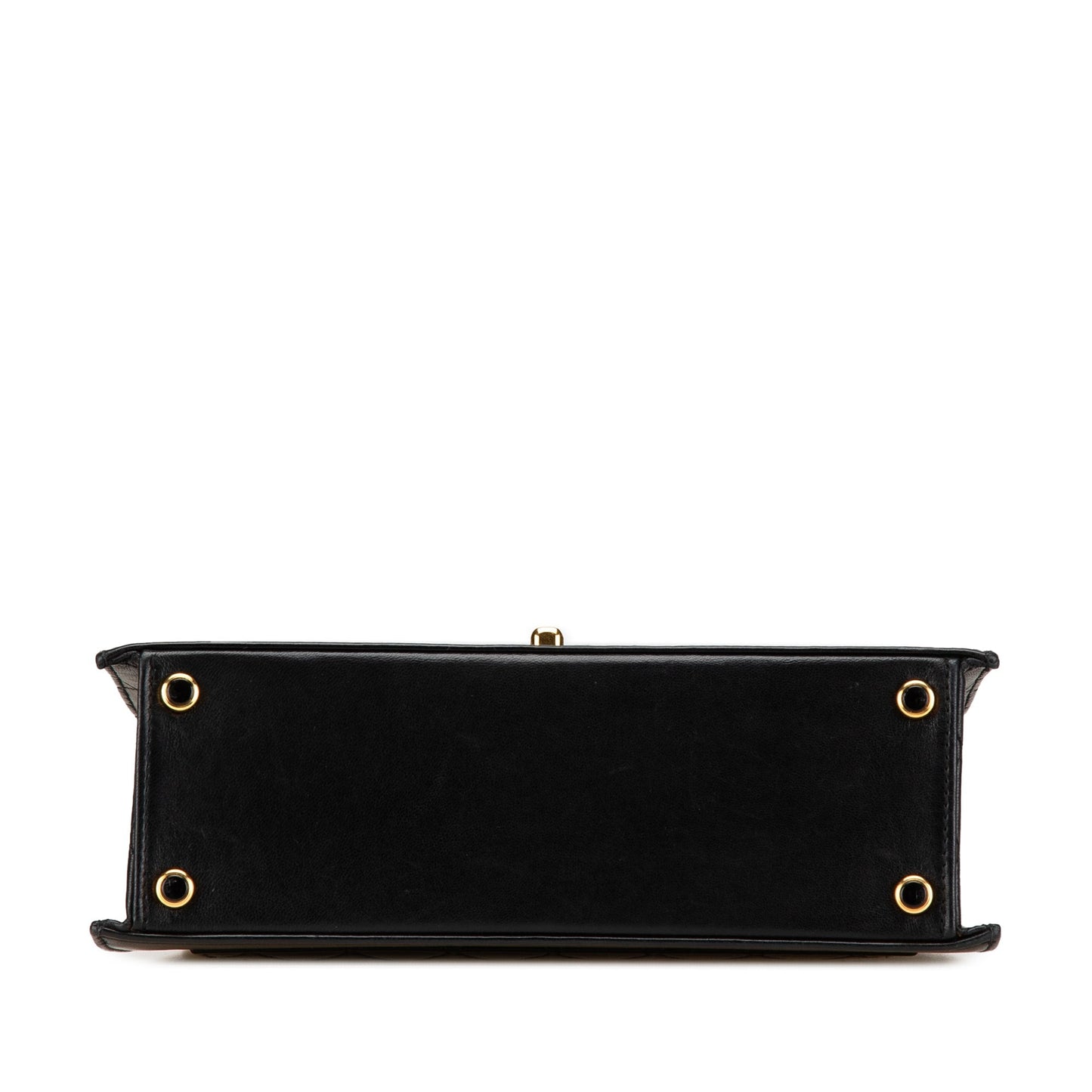 Black Chanel CC Lambskin Trapezoid Flap Crossbody Bag