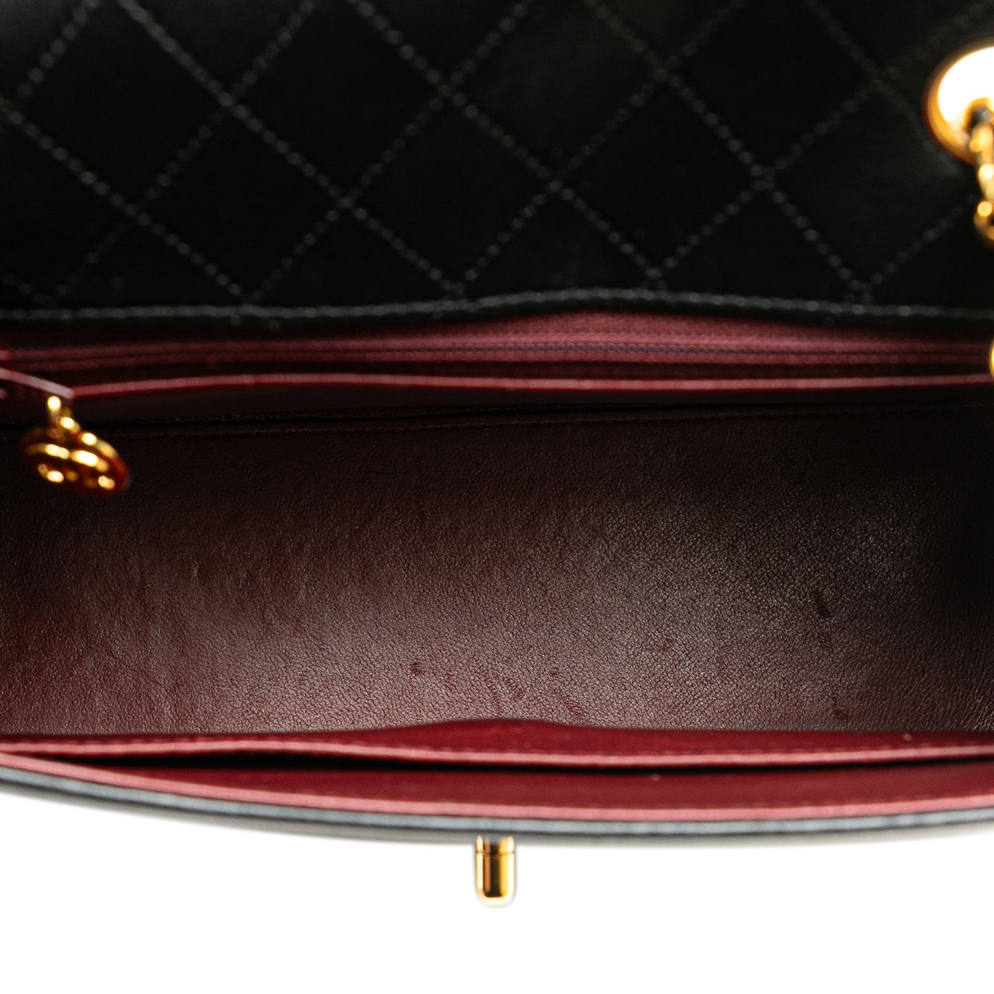 Black Chanel CC Lambskin Trapezoid Flap Crossbody Bag