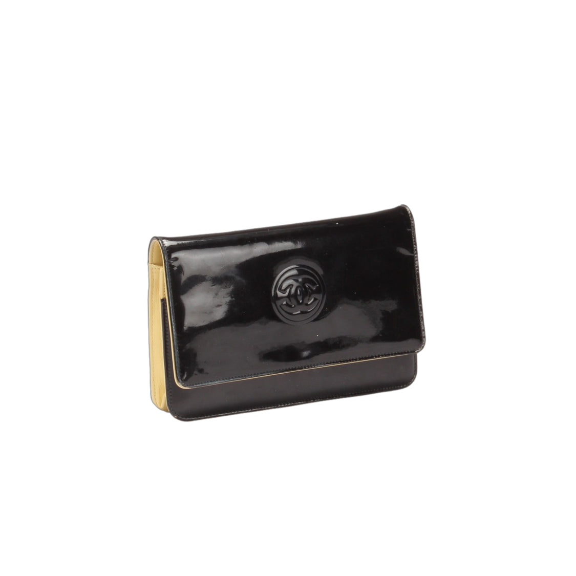 CHANEL Patent Leather Chain Flap Bag