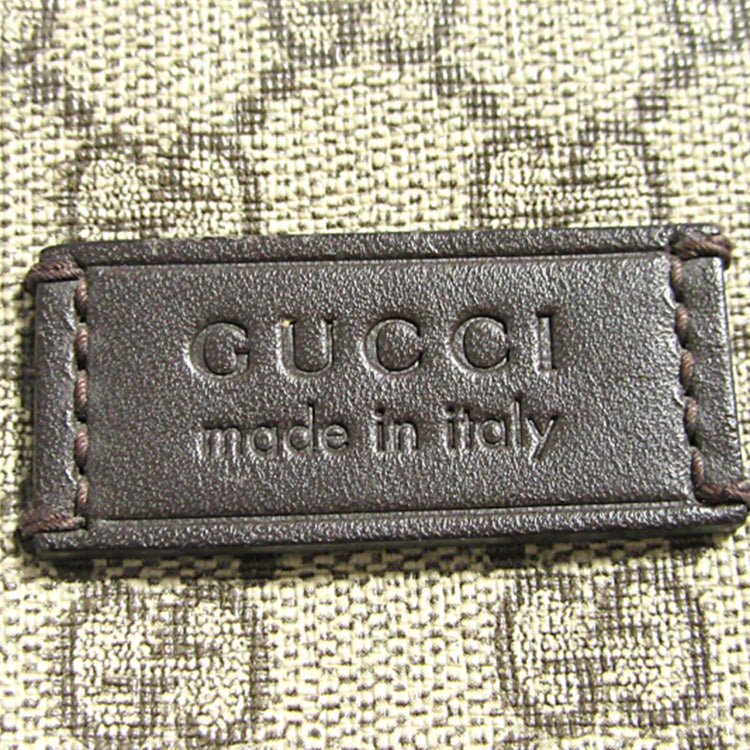 Men's GUCCI Logo Canvas Shoulder Messenger Bag Ebony / Brown 406408-KHN7N-8502