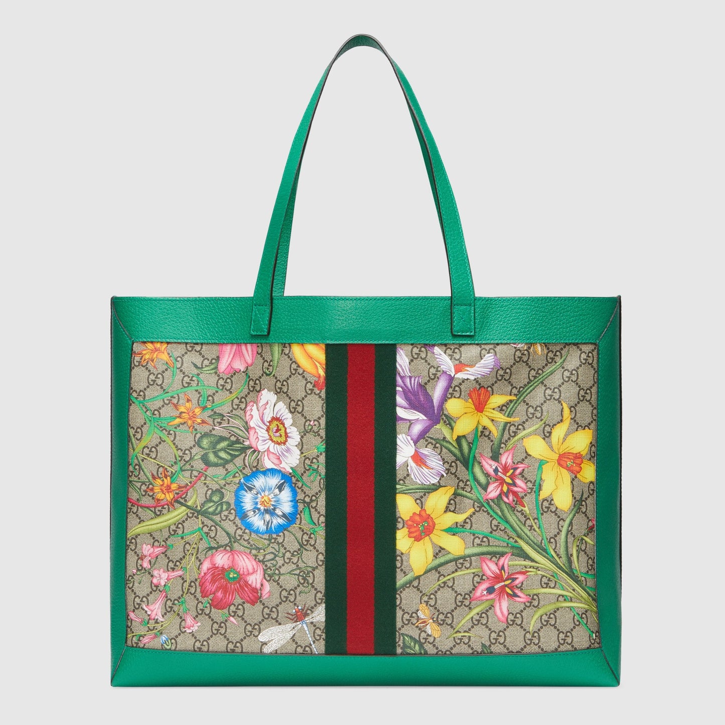 Gucci Ophidia GG Flora Medium Tote Green
