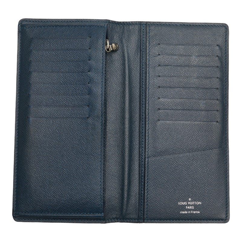 Louis Vuitton Taiga Portefolio Braza Long Wallet M30502 Navy Leather Mens Louis Vuitton