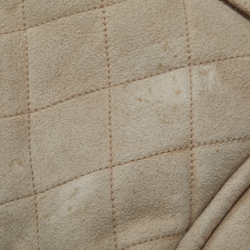 Chanel Mattress Logo Gold  Boar Chain houlder Bag Beige Sweater  CHANEL