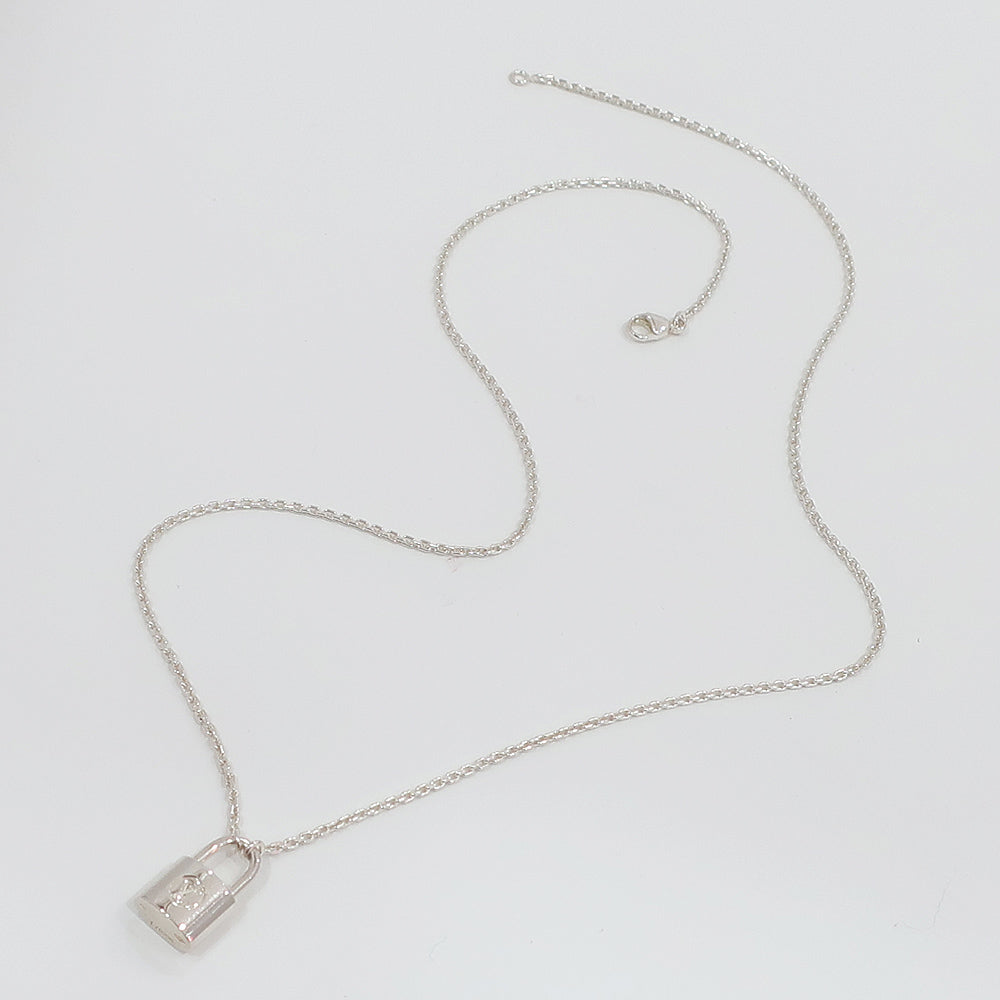 Louis Vuitton Necklace Panthenic Lock Q93559 approximately 50cm  Accessories Ag925 Silver LV Logo approximately 8.2g Warranty Bag Box