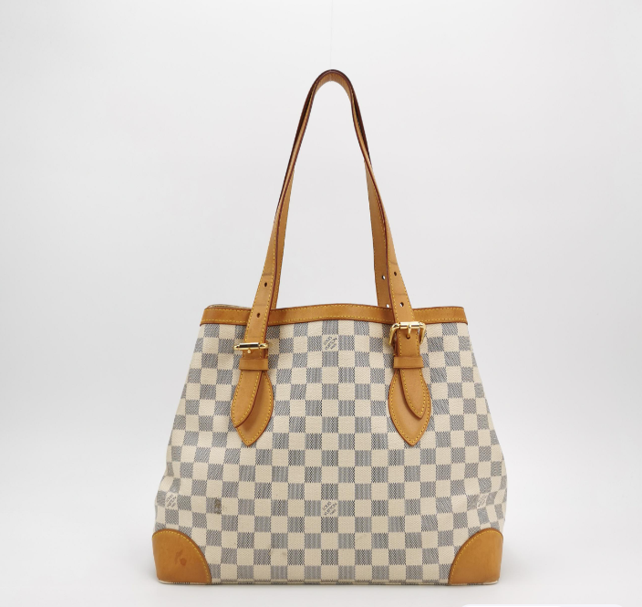 Preloved Louis Vuitton (LV)Hampstead MM Bag White 250203781048434