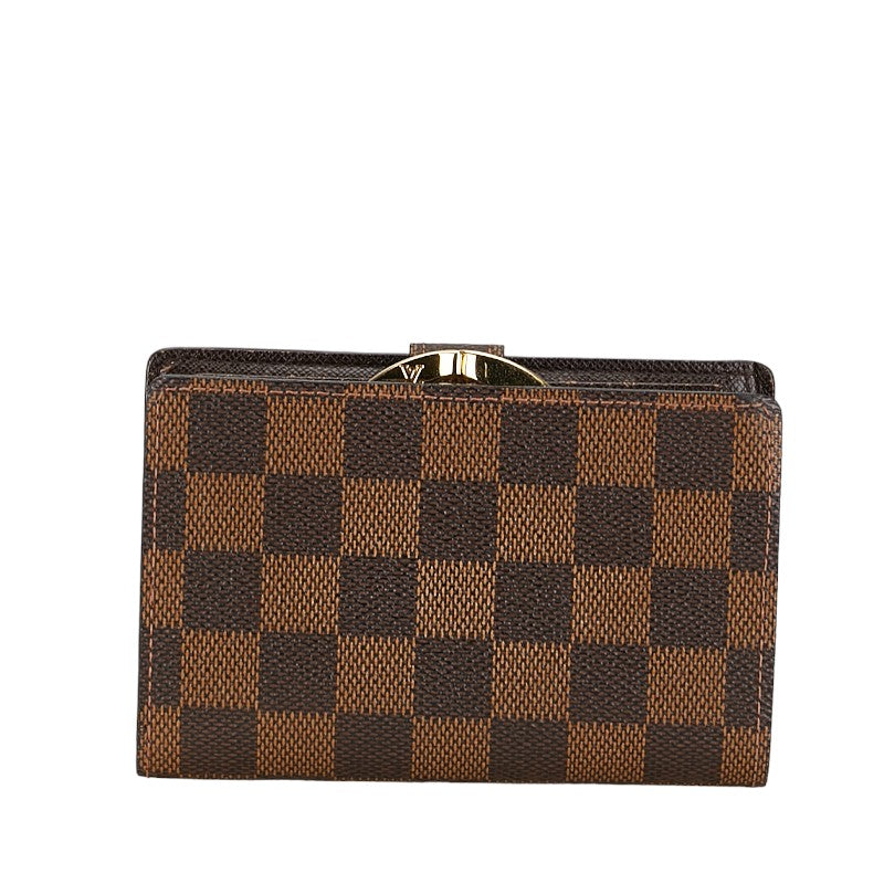 Louis Vuitton Portemone Vienna Double Fold Wallet N61664 Brown PVC Leather  Louis Vuitton