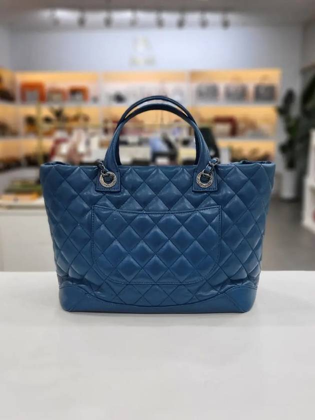 CC Vintage Silver Chain Todd Shoulder Bag 23rd Blue A92975 Chanel