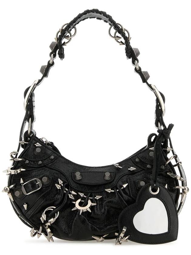 Luxury Balenciaga  Le Cargol XS Metal Detail Shoulder Bag Black